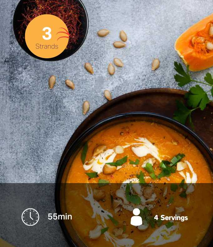 Saffron-infused Butternut Soup